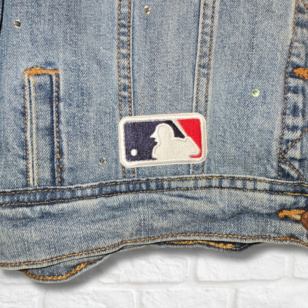Chicago Cubs Rhinestone Crop Jacket - Picture 8 of 9